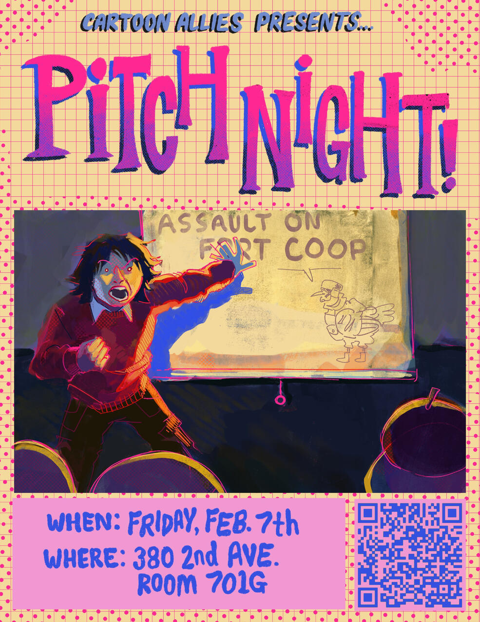 Good morning gamers and congratulations on finishing the school year! We will not be holding a regular meeting this Friday— instead, we will be hosting our school’s own comic convention, Fresh Meat! Fresh Meat will be taking place from 6-9 PM in the St