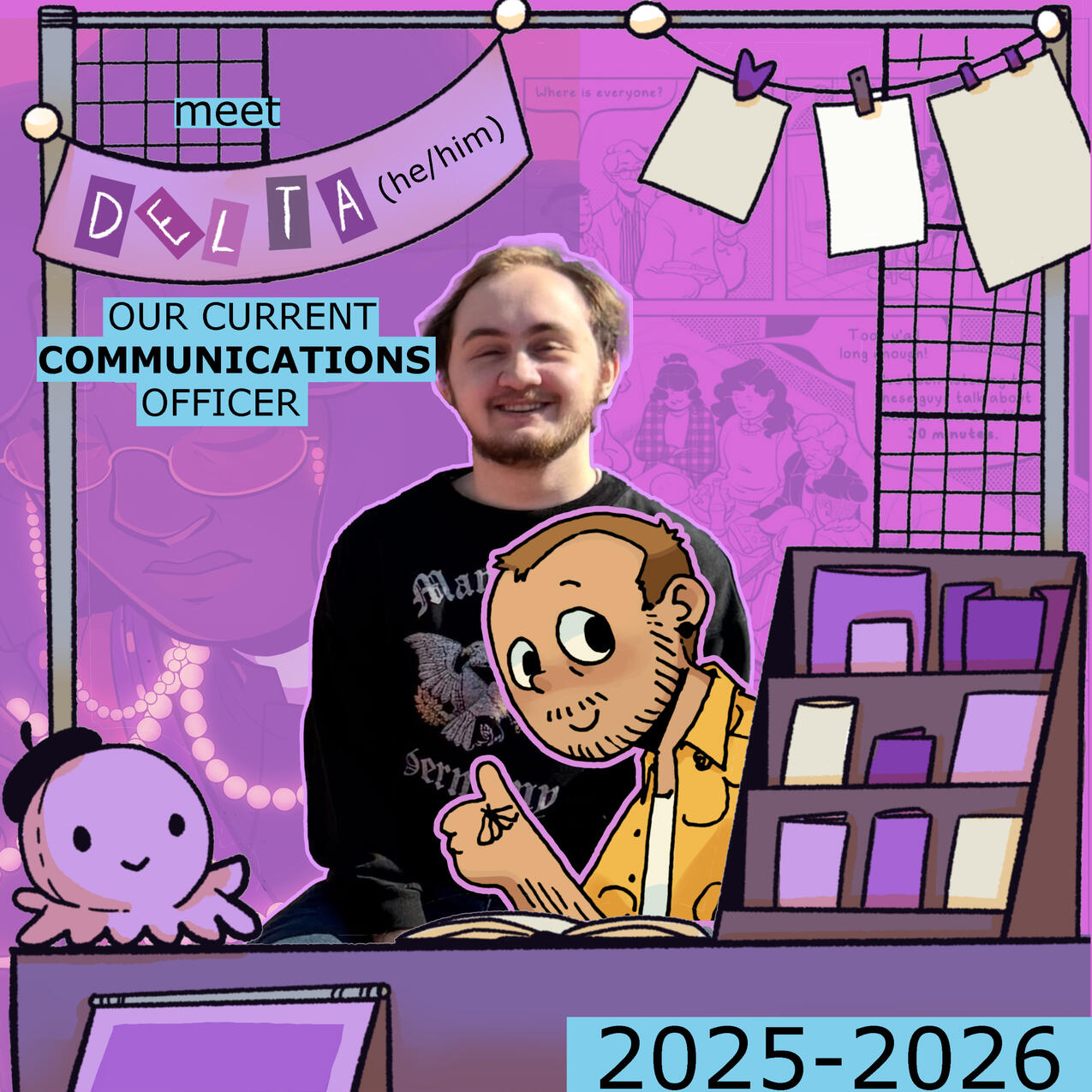 Delta Boyer; he/him Communications, Comics '27