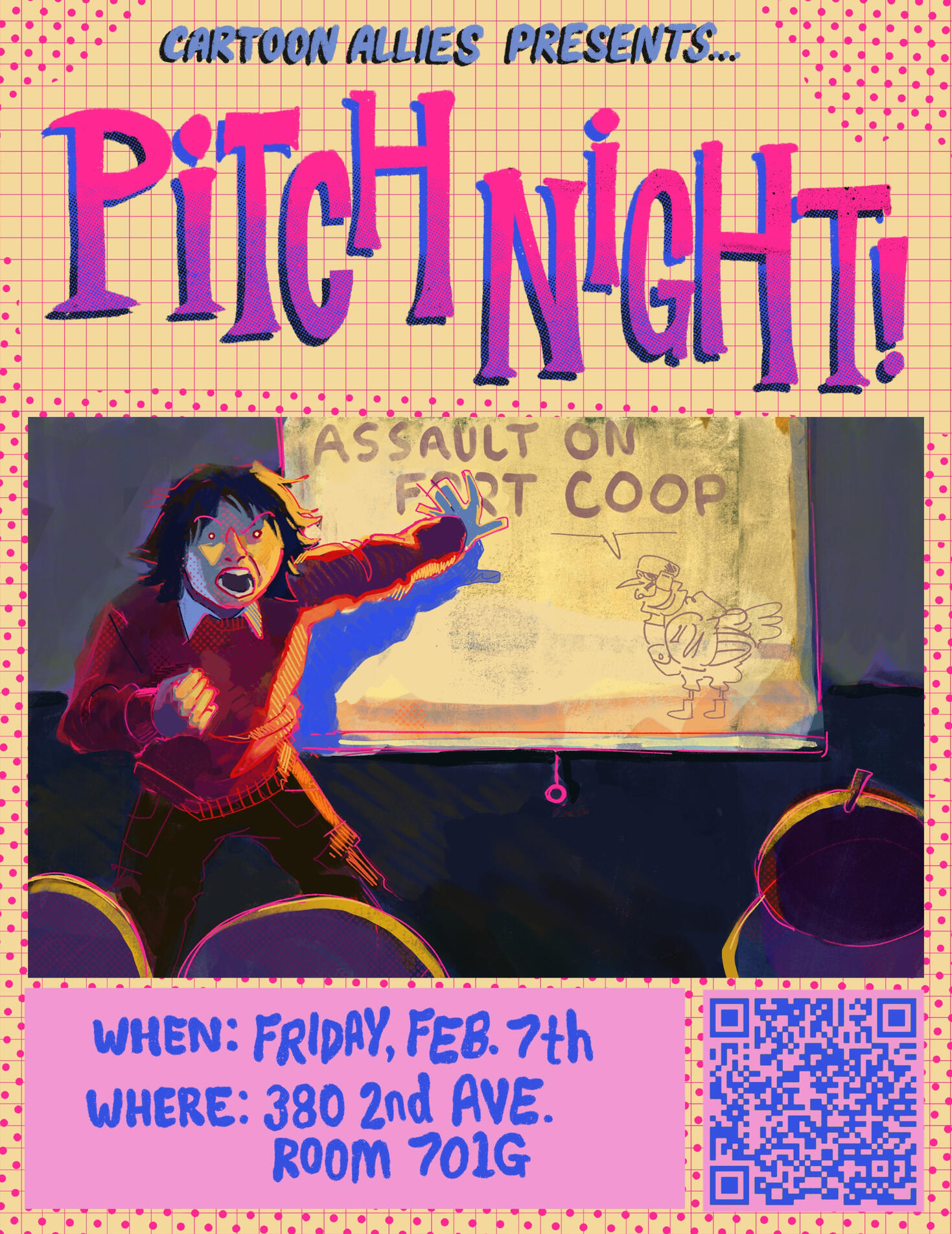 grouphoto Good morning gamers… …and congratulations on finishing the school year! We will not be holding a regular meeting this Friday— instead, we will be hosting our school’s own comic convention, Fresh Meat! Fresh Meat will be taking place from 6-9 PM in the St